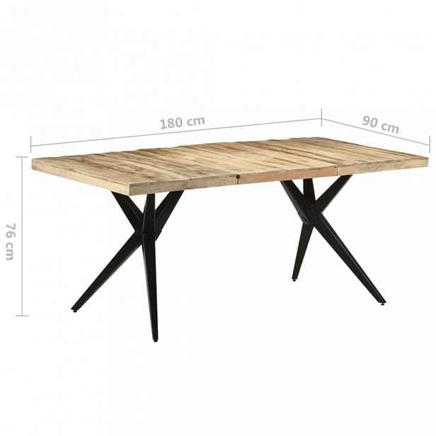 Jídelní stůl masivní dřevo / ocel mango 120x60x76 cm