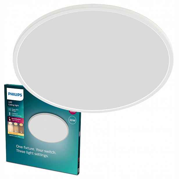 Stropní Svítidlo Led Stropní Svítidlo Na omítku 36W 55cm Stmívatelná Bílá Philips