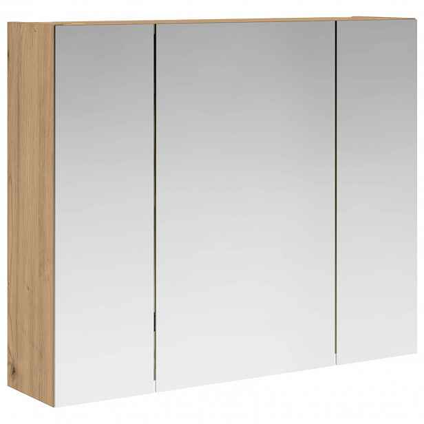 vidaXL Koupelnová zrcadlová skříň Dub artisan 60 x 14,5 x 50 cm