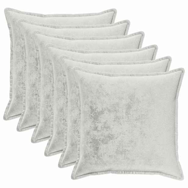 vidaXL Povlak na polštář 6 pcs HOUTEN Světle šedá 65 x 65 cm Flanel