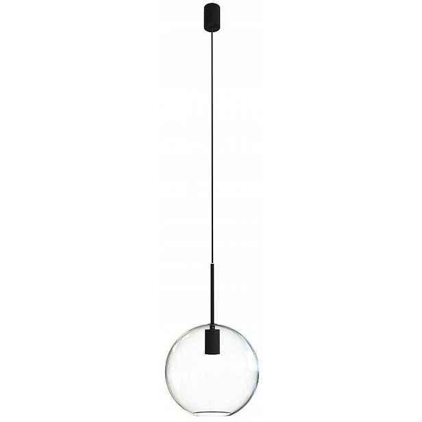 Závěsná lampa Sphere M Černé skleněné stínítko 1xE27 25 cm Stropní Svítidlo Dům