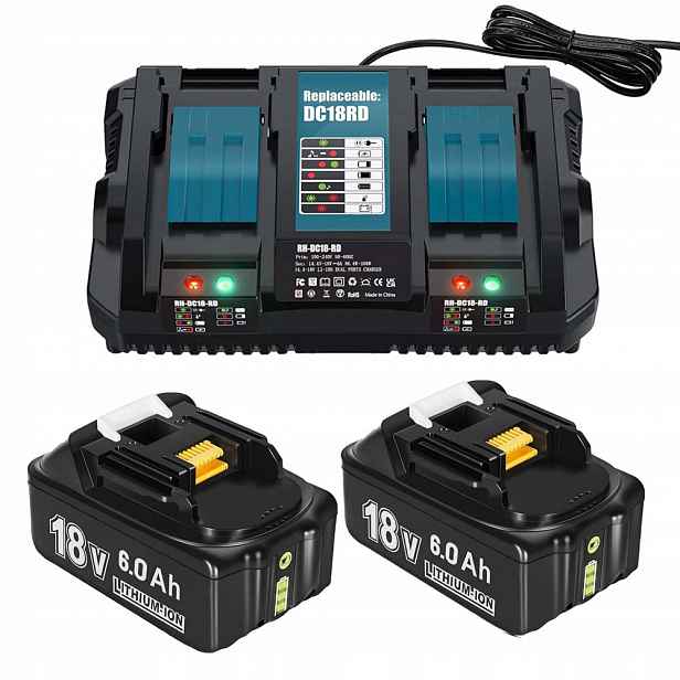 18V Rychlonabíječka DC18RD 2 Baterie 18V 6000MAH Pro Makita Set