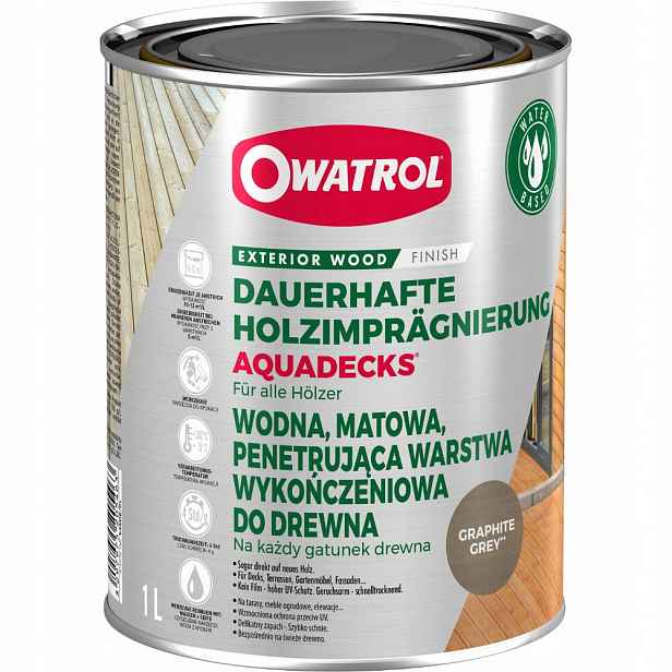 Aquadecks výrobník sody dřeva olej Graphite Grey 1 l