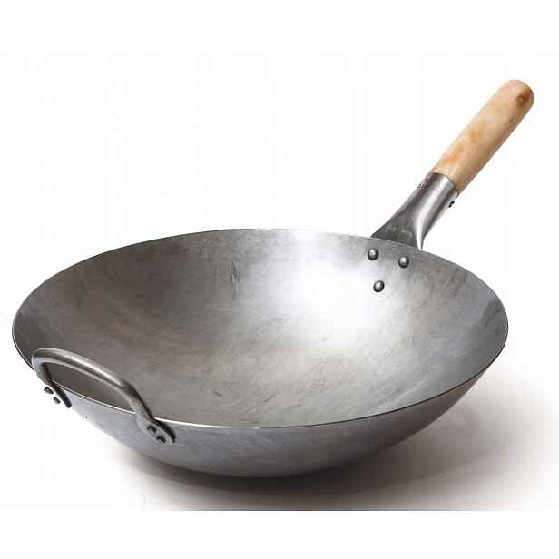 Pánev Wok 35 cm Ocel 1,8 mm Kulaté dno Rychlé smažení Craft Wok