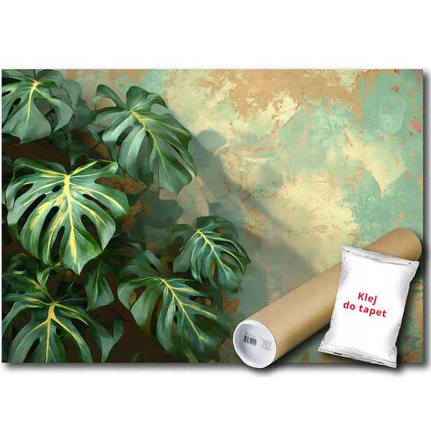 Vinylová fototapeta Listy džungle Monstera struktura zdi 152x104