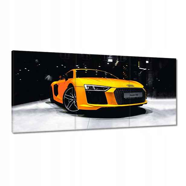 Obrazy 210x100 Žluté Audi Audica R8