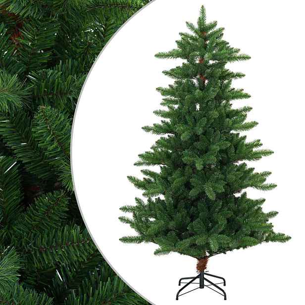 vidaXL Umělý vánoční stromeček 240 cm PVC a kov Zelená