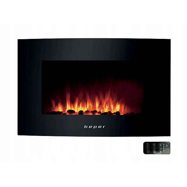 Beper RI503 elektrický nástěnný krb, 2000W, Led, dálkové ovládání
