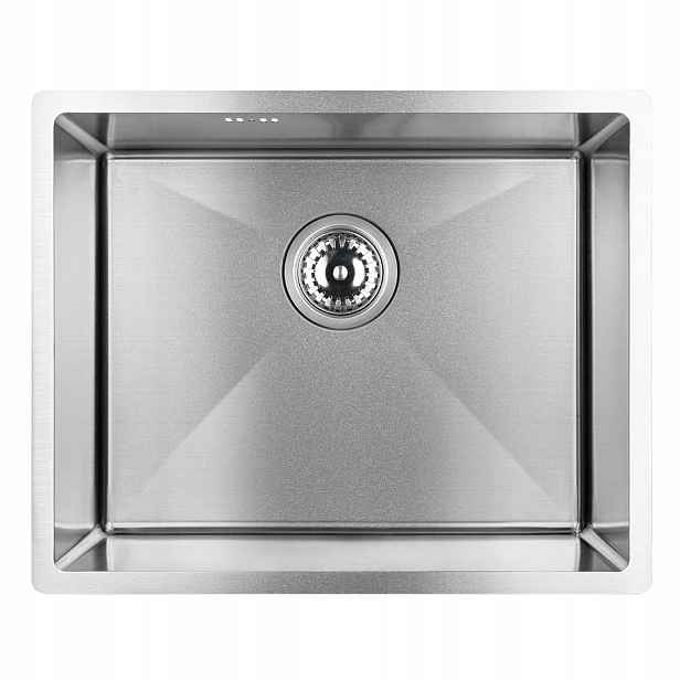 Laveo Marmara Ocelový zapuštěný dřez 44x54x19 Sifon Inox
