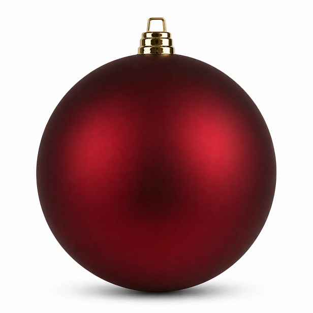 Velká vánoční koule 30 cm, tmavě červená, matná, UV