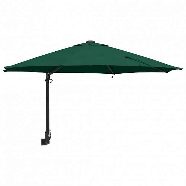 vidaXL Zahradní slunečník Zelená 248 x 248 x 148 cm Polyester a ocel
