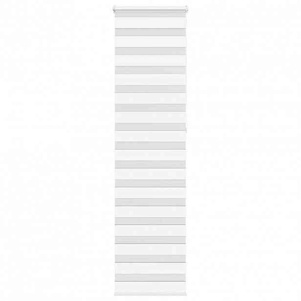 vidaXL Zebra roleta bílá 65x230 cm šířka látky 60,9 cm polyester
