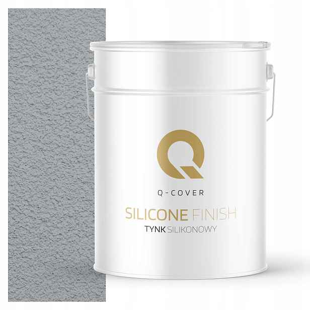 Fasádní Silikonová Omítka Šedá Světle Modrá 25 Kg Granulace 1.0 mm F253