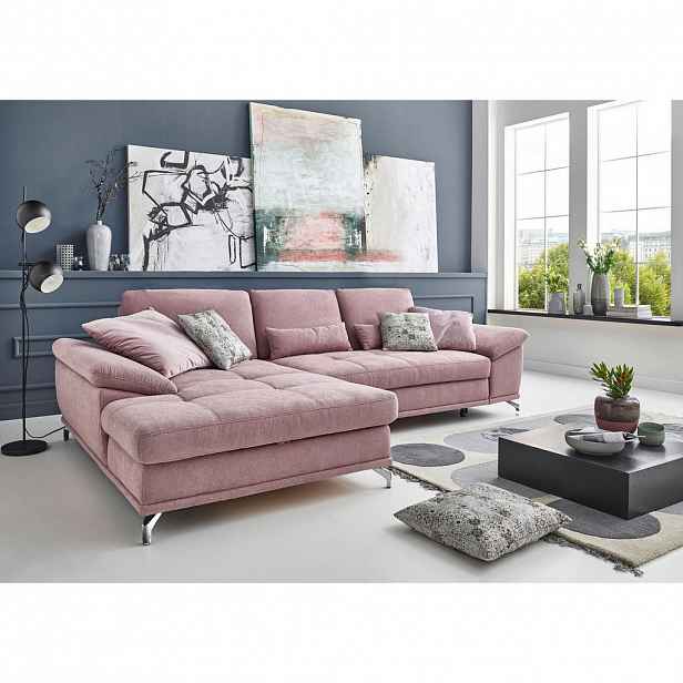 Sit & More ROHOVÁ SEDAČKA, textil, šeříková