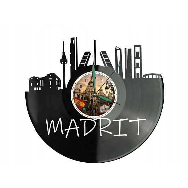 Madrid Město Španělsko Nápad na Dárek Nástěnná Dekorace z vinylové desky