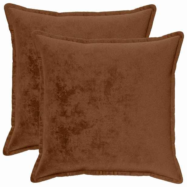 vidaXL Povlak na polštář 2 pcs HOUTEN Světle hnědá 65 x 65 cm Flanel