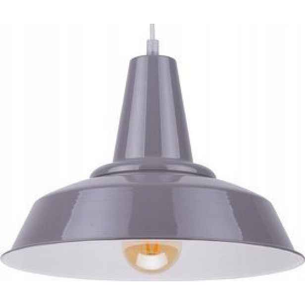 Závěsná lampa Bell šedá, industriální, moderní