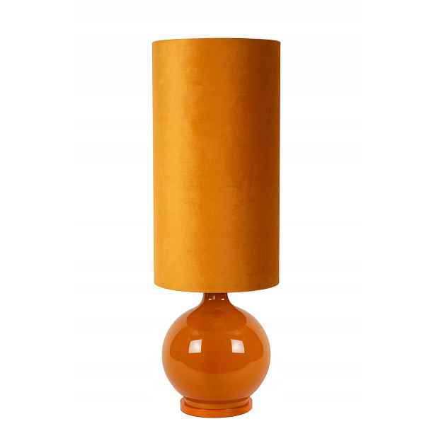 Skleněná stolní lampa žlutá s stínidlem 100 cm E27 Esterad Lucide