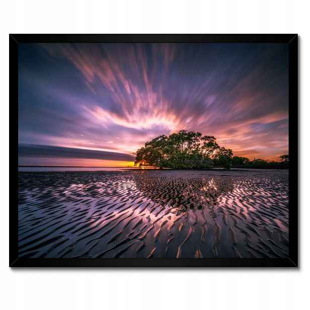 Plakáty v rámu 50x40 Krásná fialová krajina