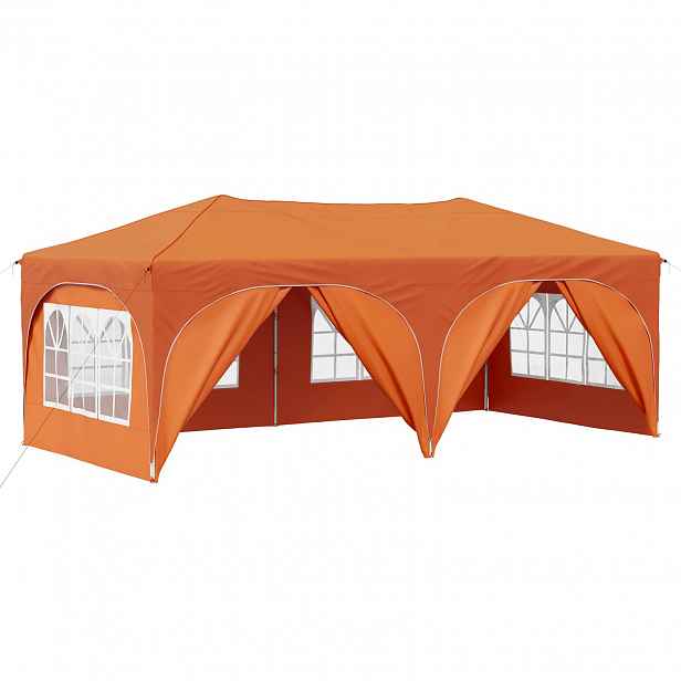 vidaXL Párty stan s výsuvným stánkem 575 x 288 x 245 cm Oranžová