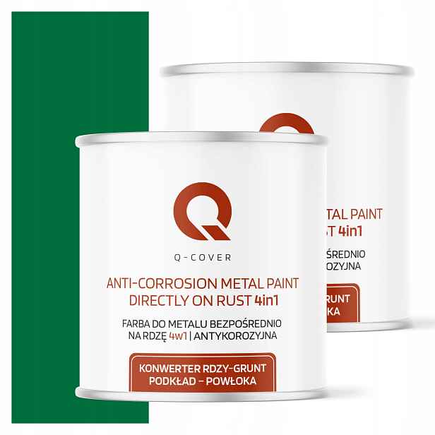 Barva Přímo na rez Metal Aluminium Ocel 2,5L 4v1 Lesk Zelená