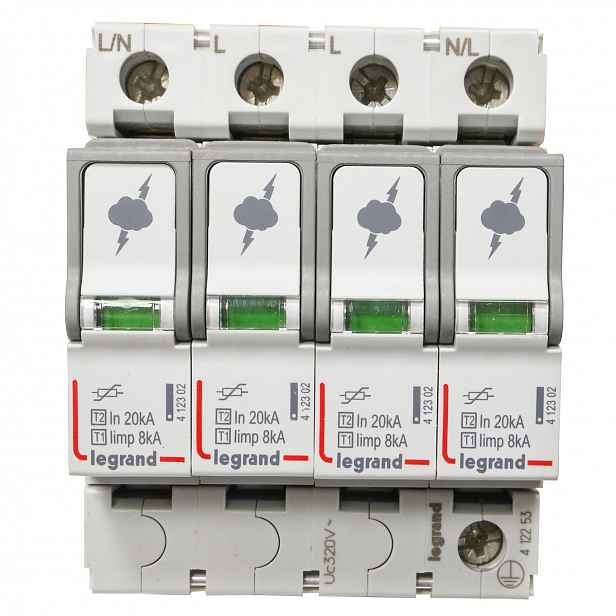 omezovač přepětí B+c 4P 8kA 412253 Legrand