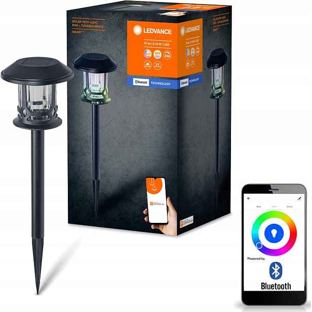 Solární zahradní lampa Zapichovací Rgb IP44 Bluetooth
