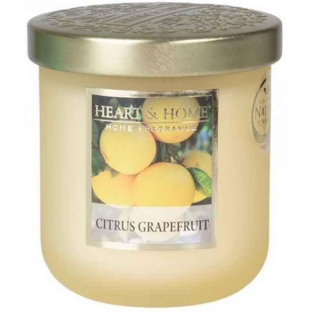 Velká Svíčka Heart & Home Citrus Grapefruit Sójová Vonná Svíčka