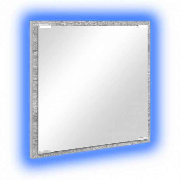vidaXL LED koupelnové zrcadlo Šedá Sonoma 40 x 37 x 8.5 cm