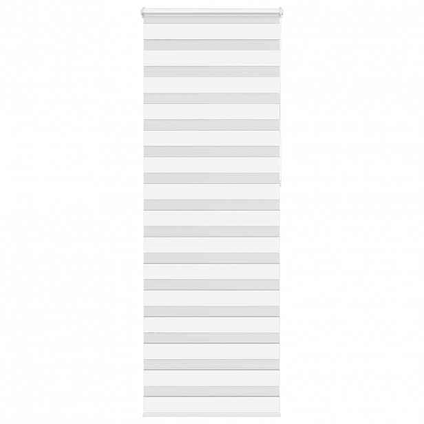 vidaXL Zebra roleta bílá 75x230 cm šířka látky 70,9 cm polyester