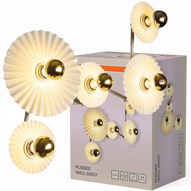 Nástěnná lampa Stropní Svítidlo Reflektor Led Spot 5x E27 Béžová Decor Osram