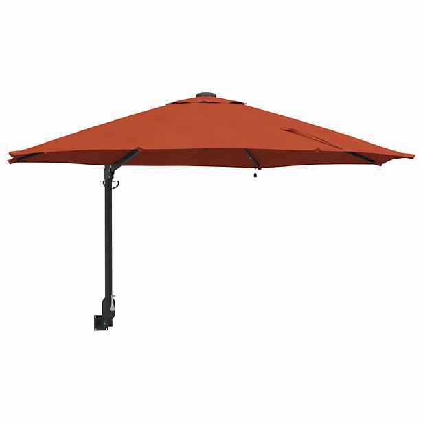 vidaXL Zahradní slunečník 248 x 248 x 148 cm Polyester a ocel Cihlová