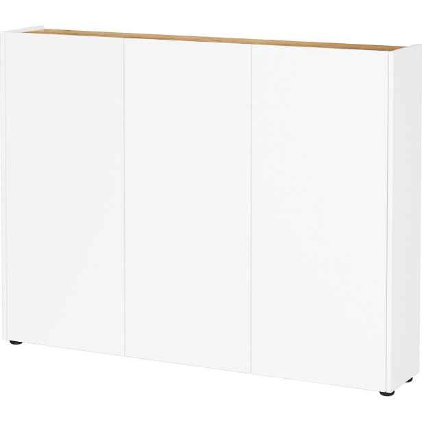 Bílá skříňka v dekoru dubu 138x105x25 cm Libbiano – Germania