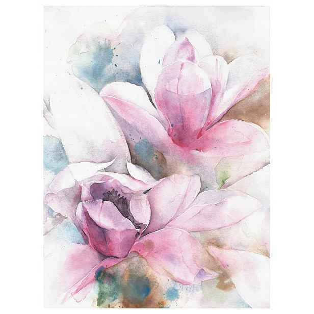Fototapeta flizelina Magnolie akvarely růže a lila jemnost 206x275 lepidlo