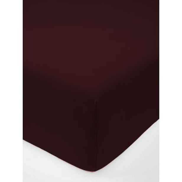 MKLuzkoviny.cz Jersey prostěradlo Classic 180 x 200 cm - granátově červená