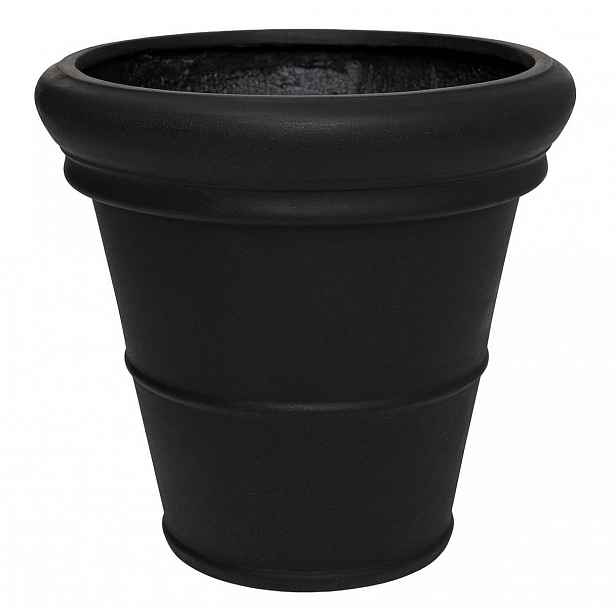 Pottery Pots Květináč Bucket Low Classic, barva černá, více velikostí - PotteryPots Velikost: M - ø 55 cm | v. 48 cm