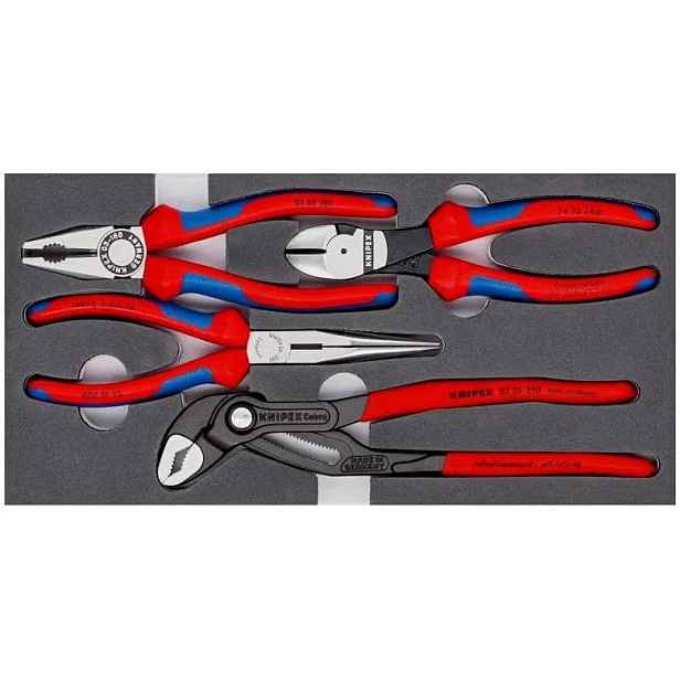 Sada podst. kleští s pěnovou vložkou 4-dílná Knipex