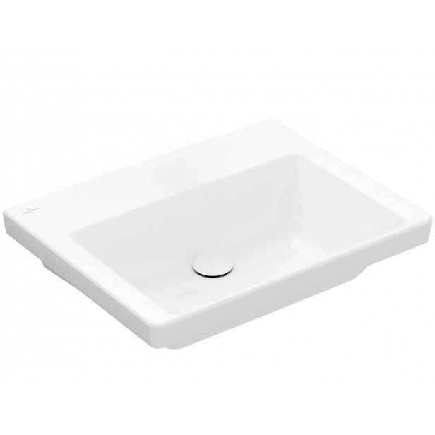 Villeroy & Boch Subway 3.0 - Umyvadlo nábytkové 60x47 cm, bez přepadu, bez otvoru pro baterii, CeramicPlus, alpská bílá 4A706FR1