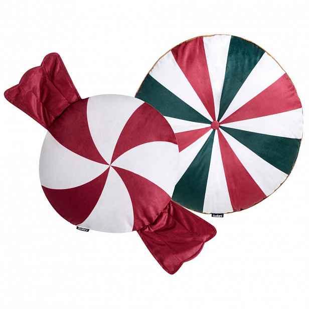 Beliani DEKORATIVNÍ polštář sada 2 ks Bílý 55/55 cm Twirl Treats