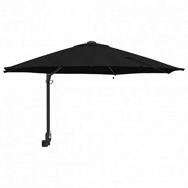 vidaXL Zahradní slunečník 248 x 248 x 148 cm Polyester a ocel Černá