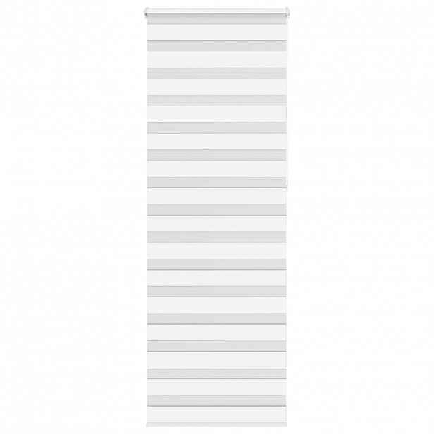 vidaXL Zebra roleta bílá 85x230 cm šířka látky 80,9 cm polyester