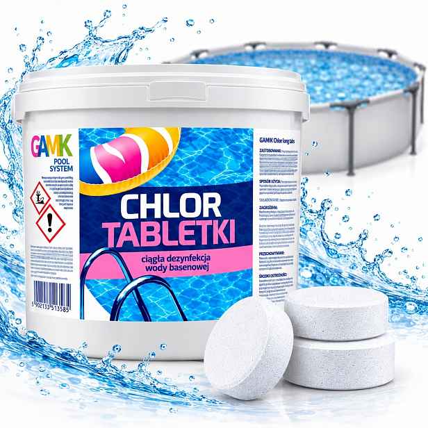 Chlor Long Tabs 200 G 3 Kg Tablety Do Bazénu Pevná Chemie Dezinfekce Vody