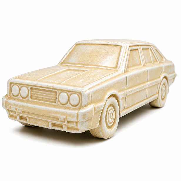Keramická pokladnička Auto Classic Sedan XXL Velká ruční práce Dárek Ecru