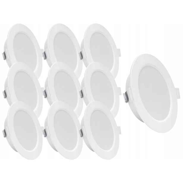 10x plochá stropní Led lampa 6W Slim Studená 6500K