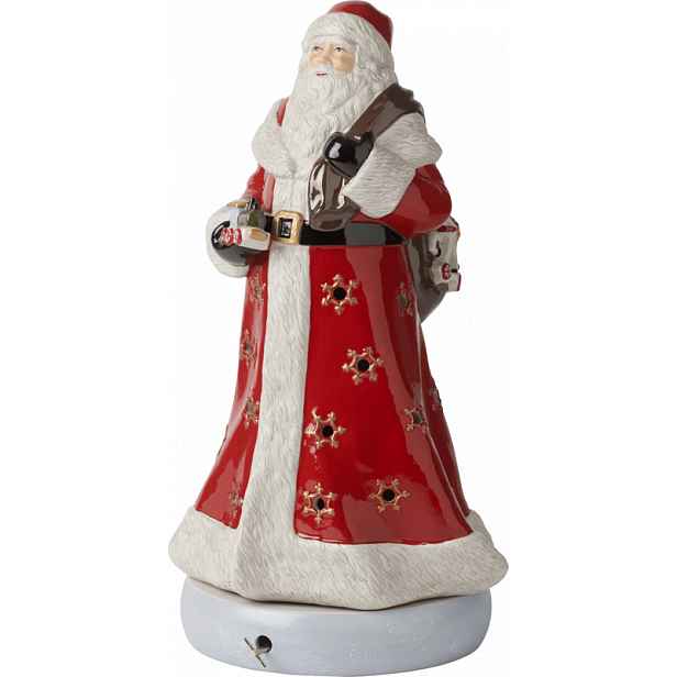 Villeroy & Boch Christmas Toys Memory hrací skříňka a svícen Santa, 45 cm