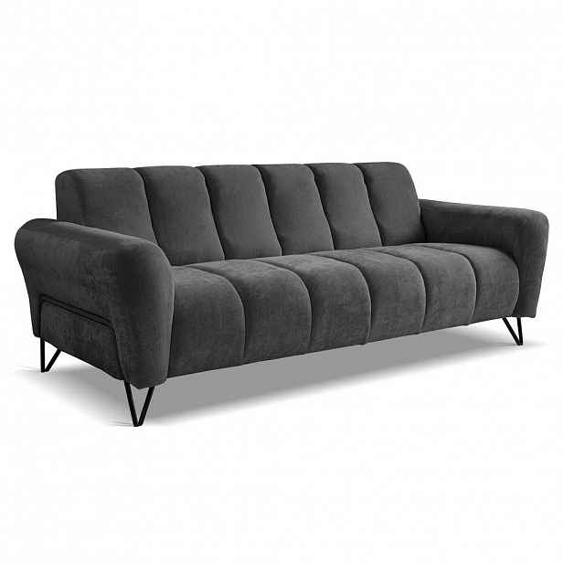 Beautysofa 3MÍSTNÁ pohovka Volare s kovovými nohami, antracit