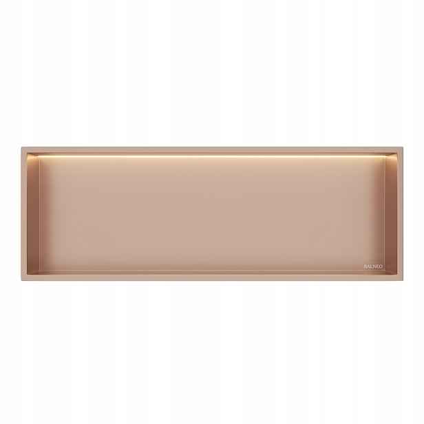 Interiérová Police S Led Osvětlením 30x90 cm Měděná Wall-box One Led Balneo
