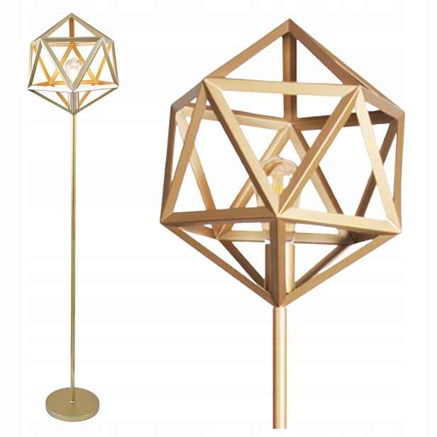 Stojací podlahová lampa 20W Zlatá Denmark Sanico Goldlux