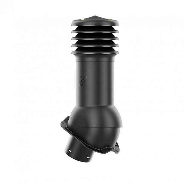 Větrací komín HiVent pro trapézový plech, profil T18, fi 125 mm, černý