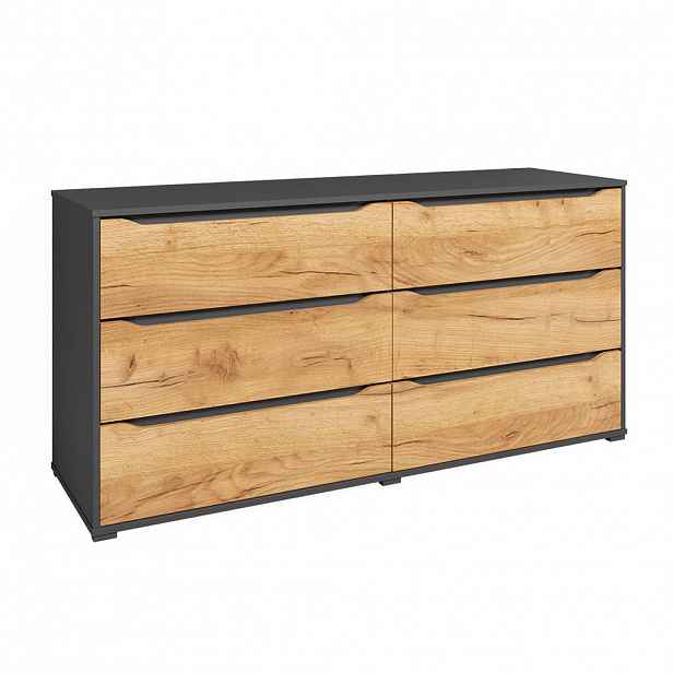 Vicco PŘÍBORNÍK Ruben Zlatý mocný dub 48 x 77.6 cm se zásuvkami